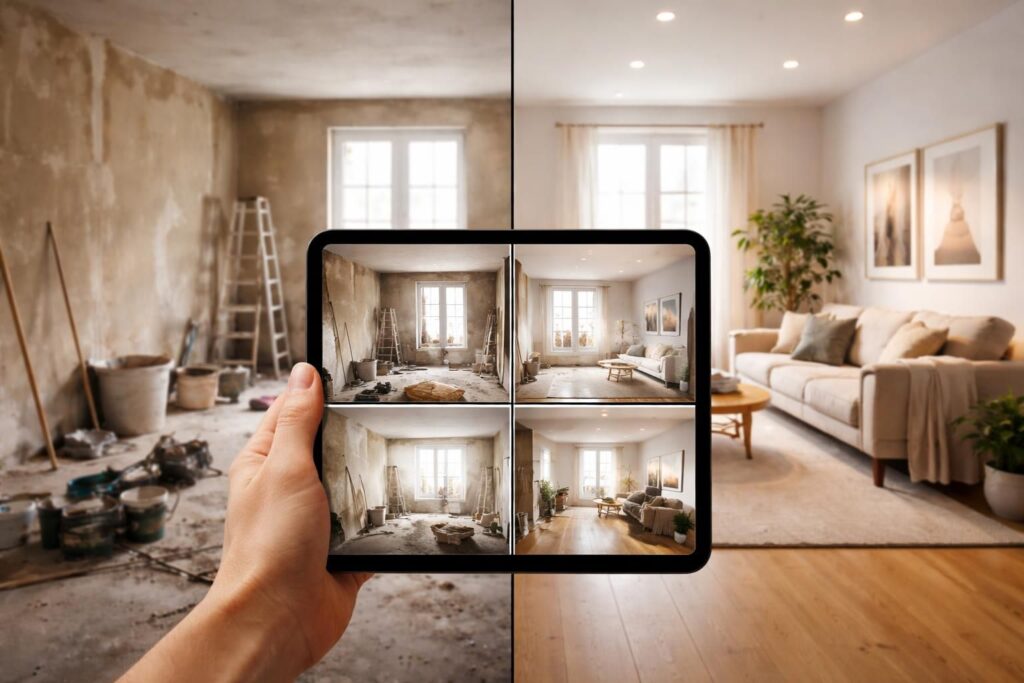 Avant/après déco : documenter ses travaux sur tablette tactile au fil du chantier