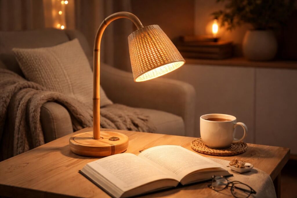 Lampe de lecture en bambou : l&rsquo;accessoire indispensable pour vos soirées