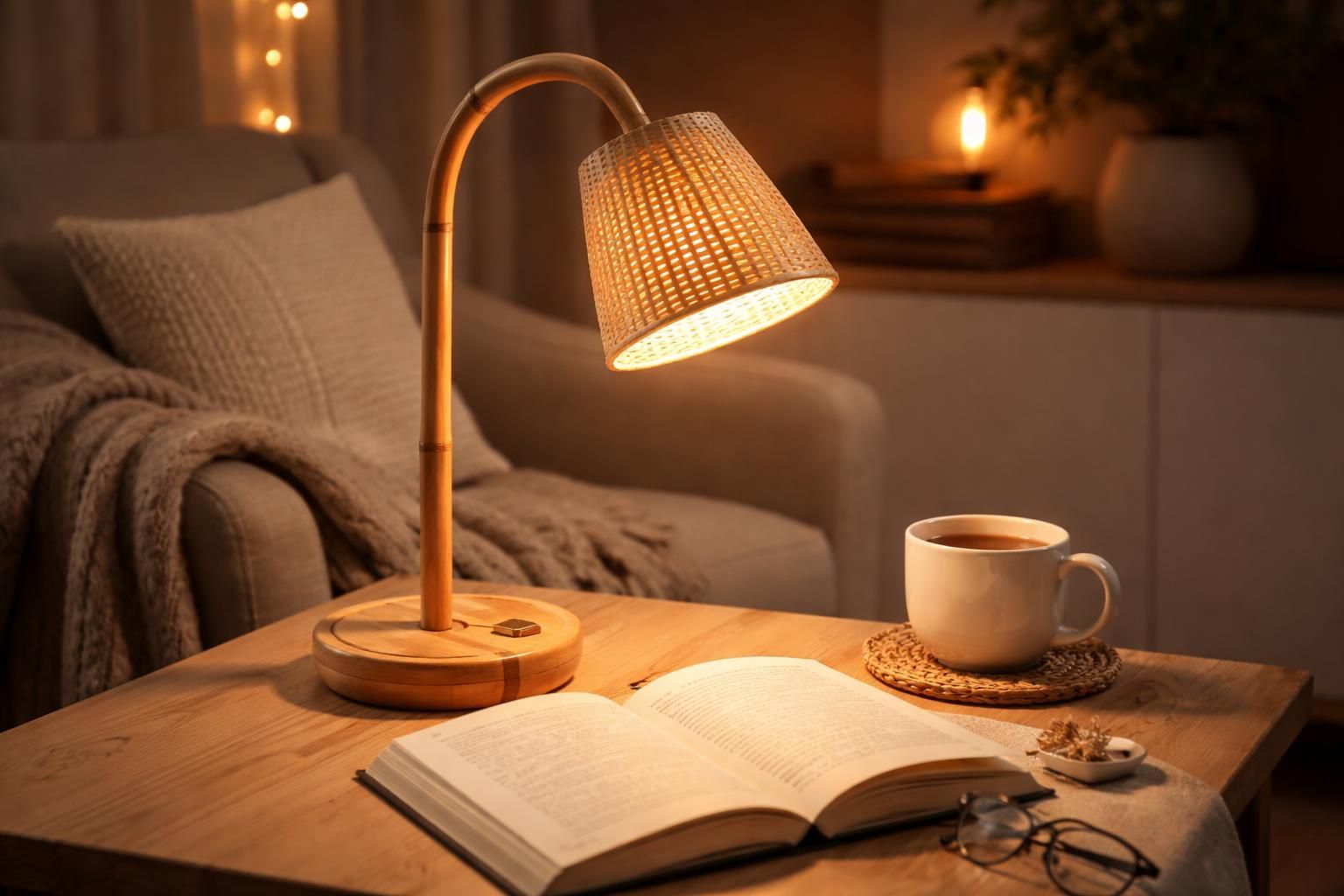 découvrez la lampe de lecture en bambou, l'accessoire écologique et design idéal pour éclairer vos soirées lecture avec élégance et douceur.