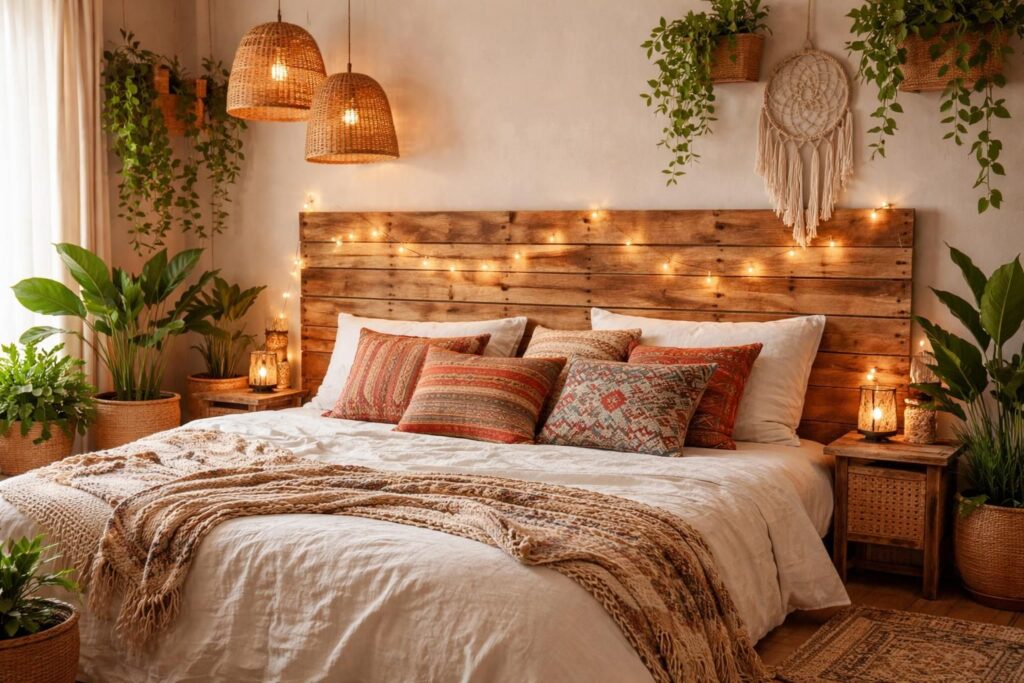 Tête de lit en palette : le tutoriel complet pour une chambre bohème