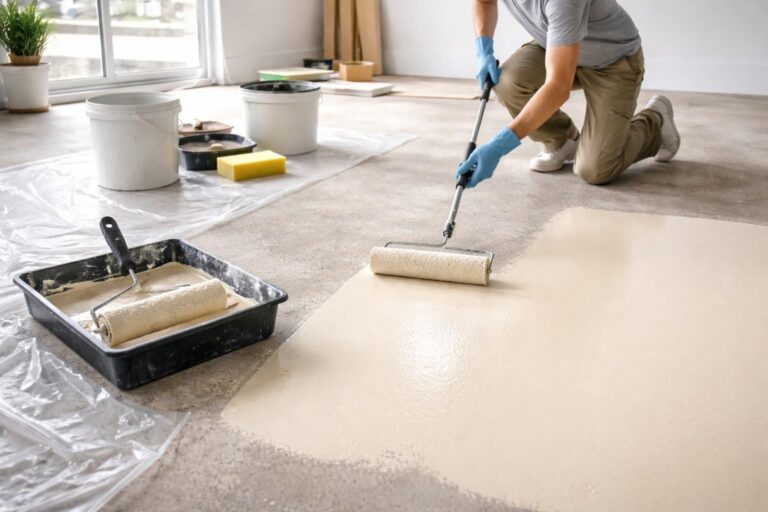 Tuto peinture de sol : les étapes pour repeindre votre béton ou carrelage