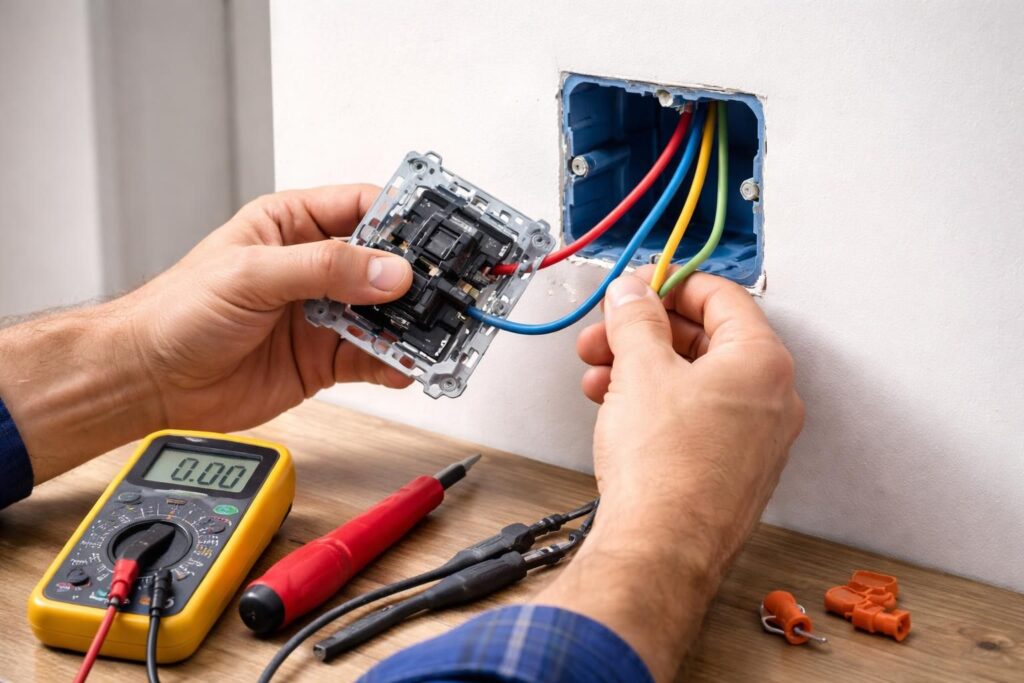 Électricité : tuto pour transformer un va-et-vient en interrupteur simple