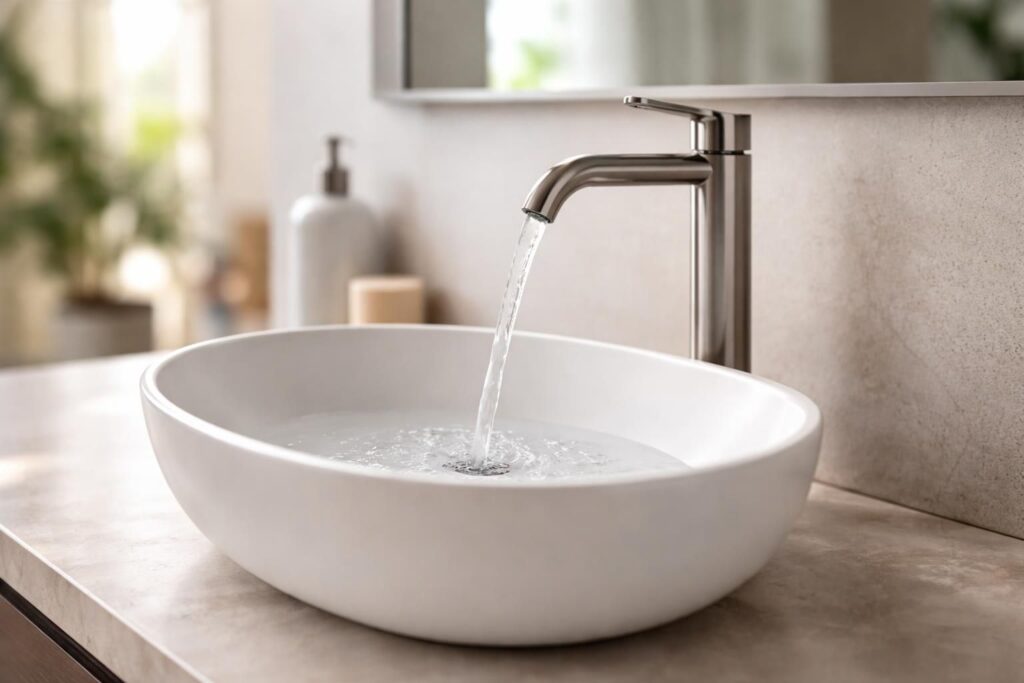 Hauteur de robinet pour vasque à poser : comment éviter les éclaboussures ?