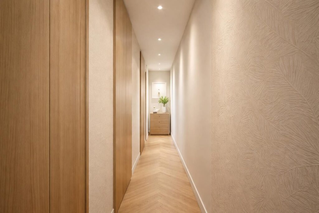 Petit espace : quel revêtement mural choisir pour un couloir très étroit ?