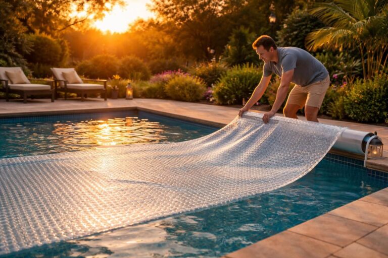 Quand mettre la bâche à bulles pour piscine pour maximiser la chaleur ?