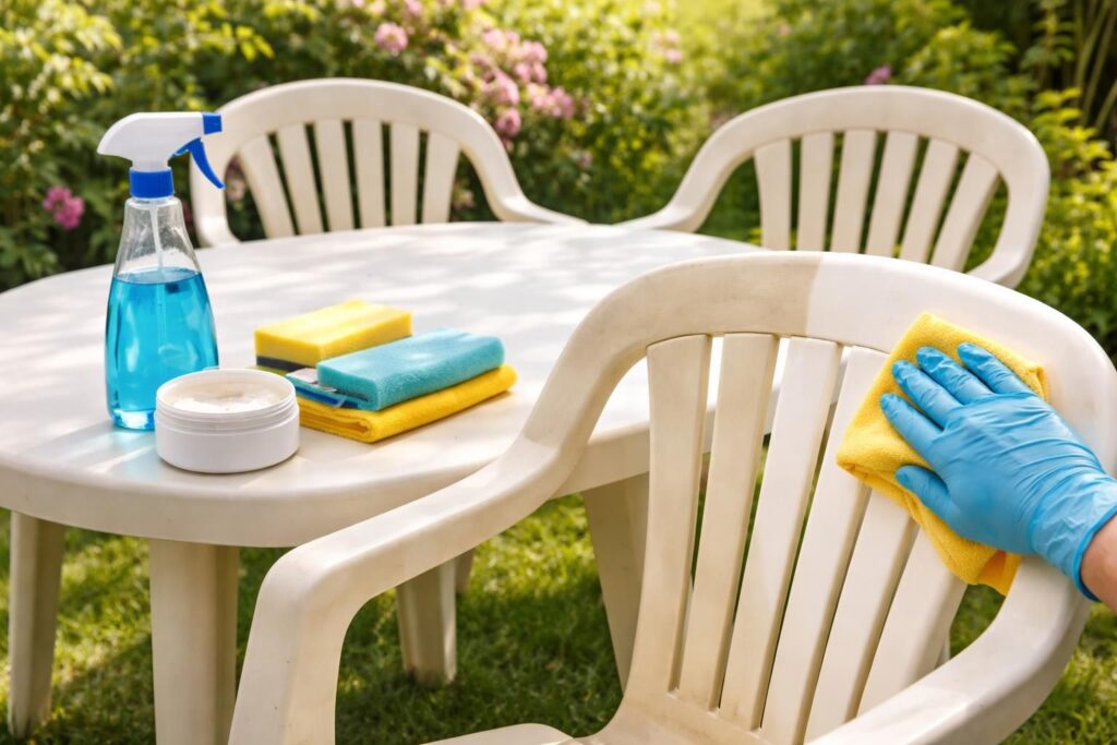 Raviver son salon de jardin en plastique : les produits pour un aspect neuf