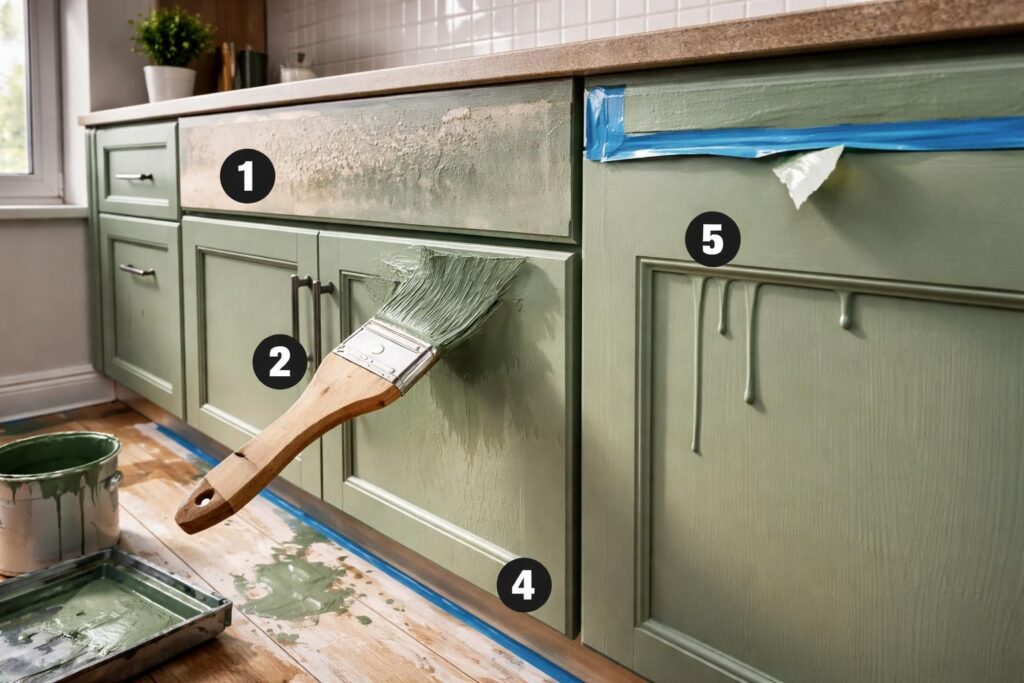 Repeindre ses meubles de cuisine : les 5 erreurs à éviter absolument