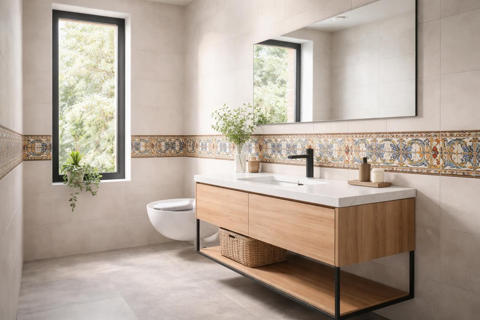 découvrez comment moderniser votre salle de bain avec listel en transformant ce détail de carrelage ancien pour un style contemporain et élégant.