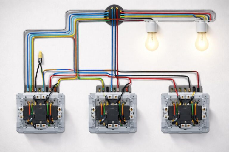 Schéma va-et-vient : câbler 3 interrupteurs et 2 lampes sans se tromper