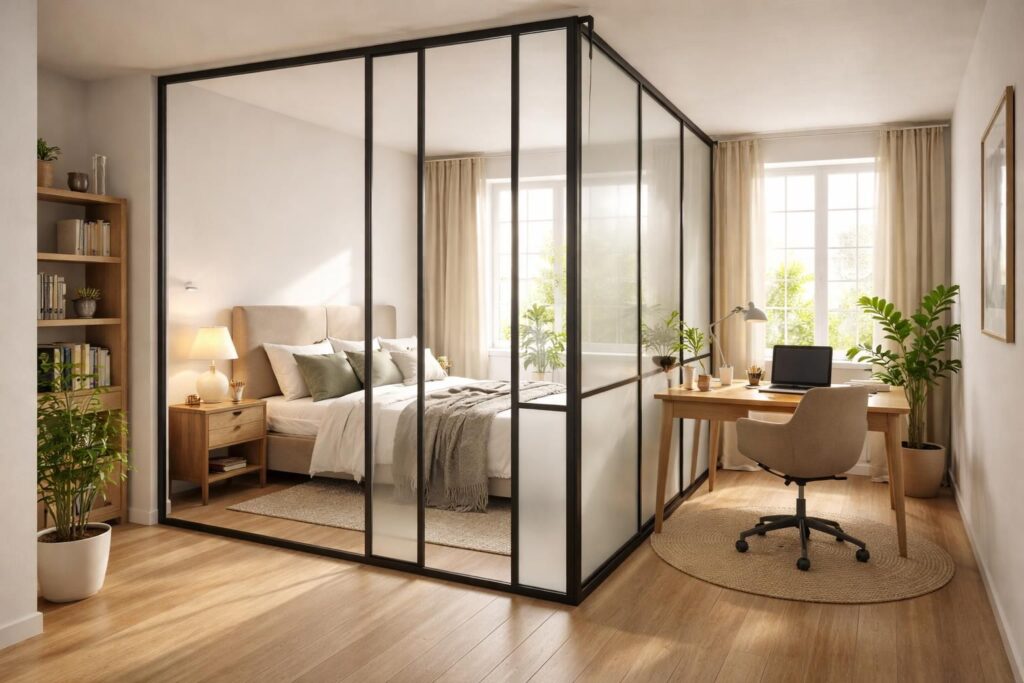 Séparer la chambre et le bureau : nos solutions de cloisonnement amovibles