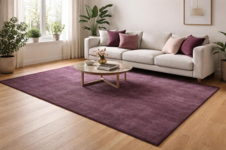 Tapis prune Ikea : comment l&rsquo;intégrer avec élégance dans votre salon