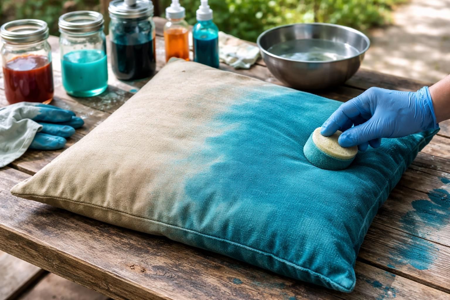 découvrez comment donner une seconde vie à votre housse de coussin d'extérieur usée grâce à la teinture textile. apprenez les étapes simples pour raviver ses couleurs et personnaliser votre décoration.