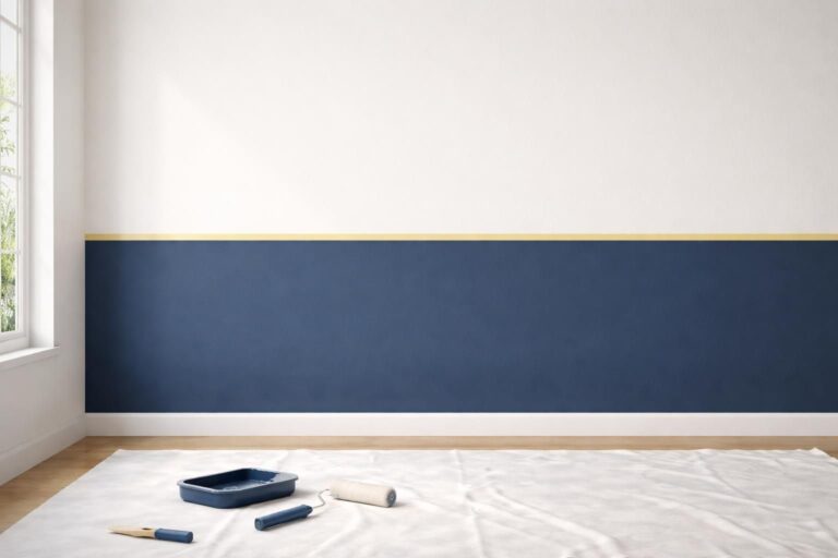 Tutoriel pour peindre un mur bicolore de manière nette et précise