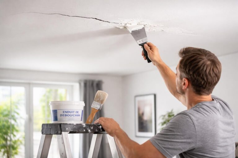 Comment réparer une fissure au plafond de manière durable et esthétique