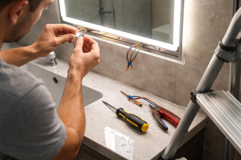 Changer la LED du miroir de la salle de bain : erreurs fréquentes à éviter