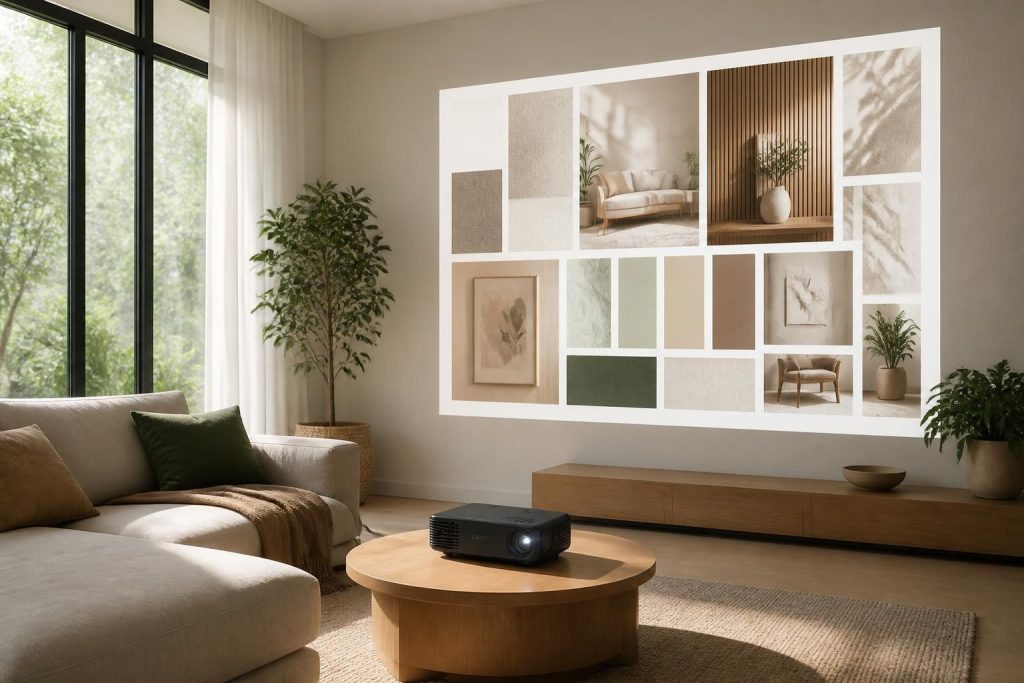 Déco intérieure : projeter un moodboard au mur avec vidéoprojecteur Acer